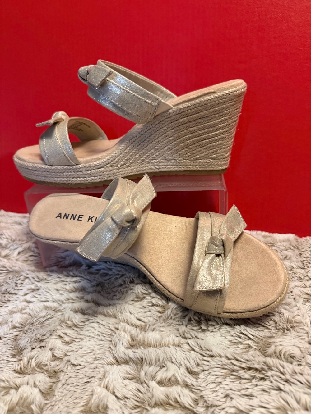 Anne Klein Wedge Platform Espadrille Heels